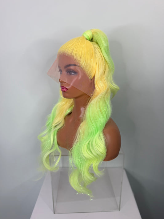 Pre-Styled Citrus Glow Sparkle Wig