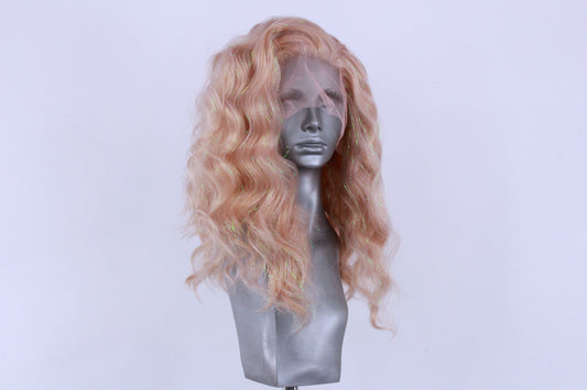 Amber- Frosted Peach Sparkle