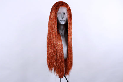 Copper Sparkle Tinsel Wig