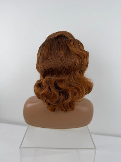 Pre-Styled Rooted Copper Brown Wig