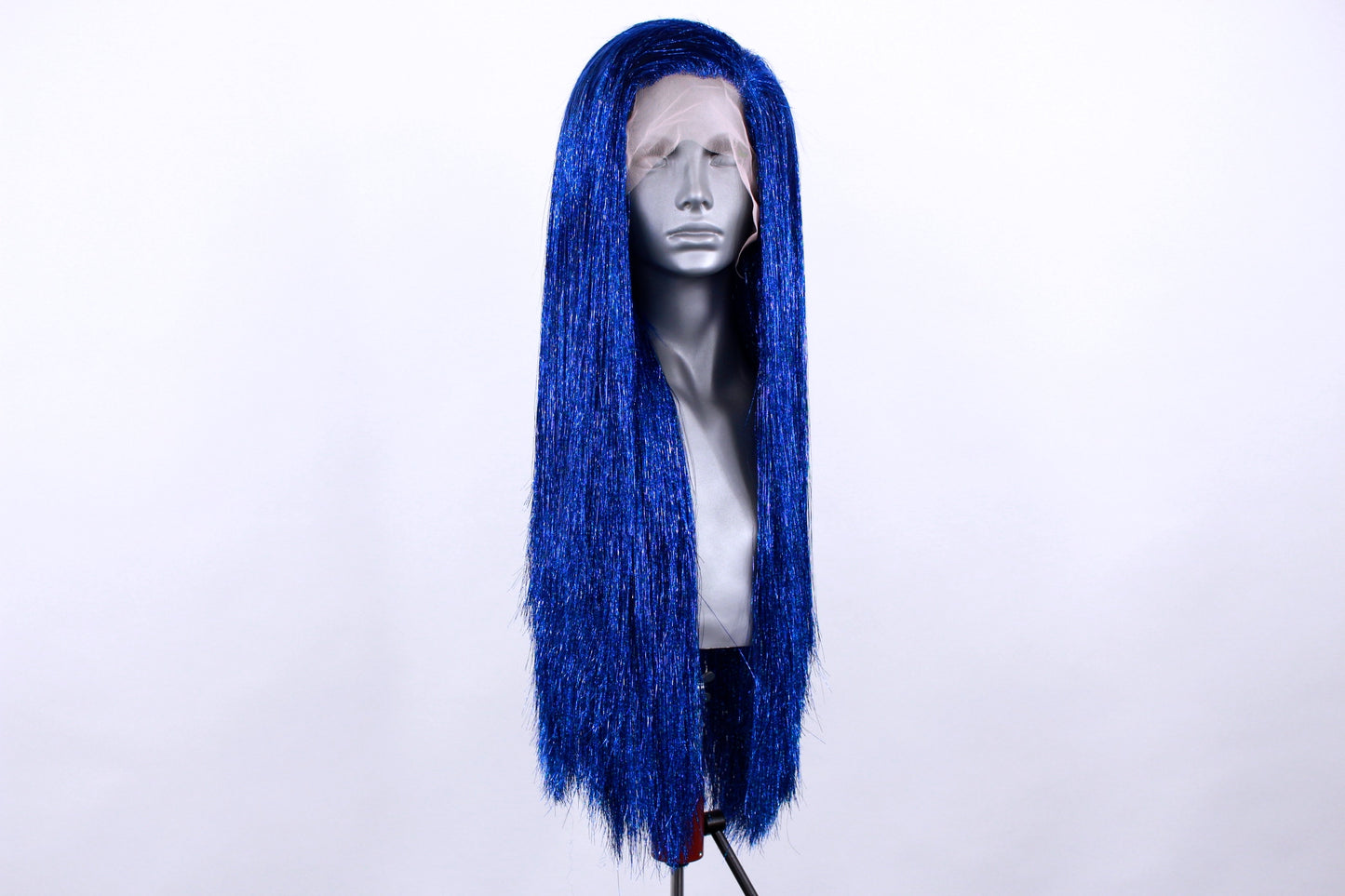 Royal Blue Sparkle Tinsel Wig