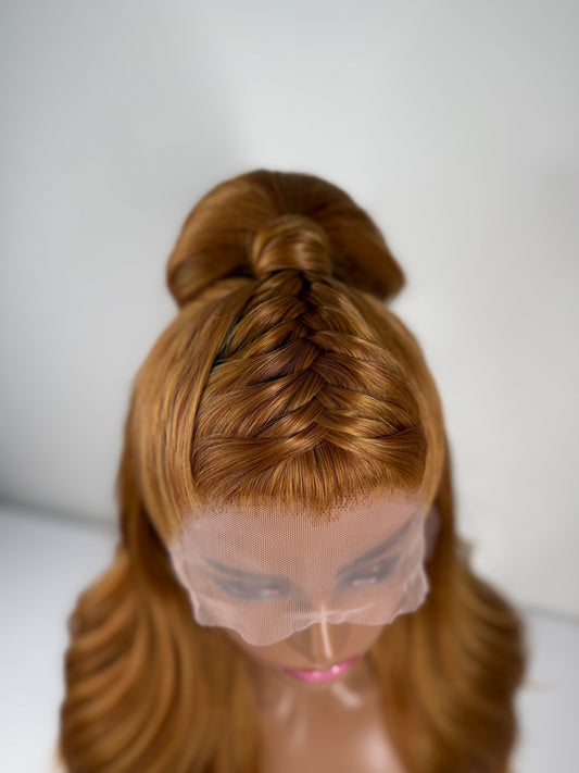 Pre-Styled Burnt Pumpkin Wig