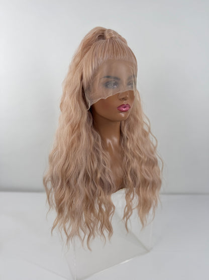 Pre-Styled Peachy Blonde Wig