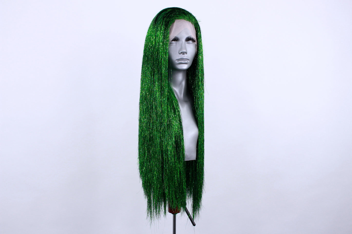 Emerald Sparkle Tinsel Wig