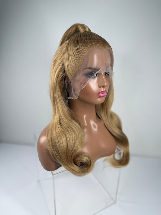 Pre-Styled Golden Blonde wig