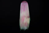 Plastic Pink Tinsel Wig
